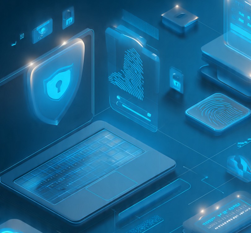 This image has an empty alt attribute; its file name is a_modern_cybersecurity_illustration_showing_multi_factor_authentication-1.jpeg